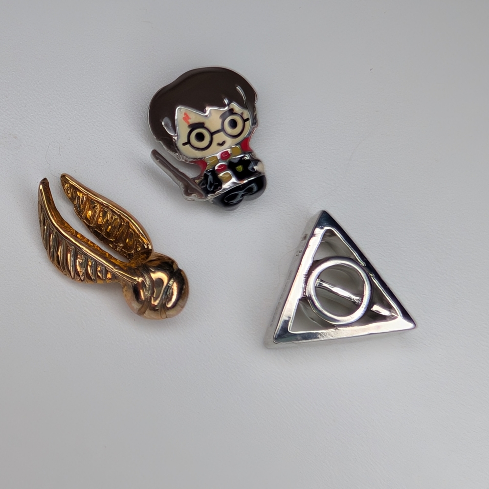 Origami Owl Harry Potter, Snitch, And Deathly Hallows Charm Set